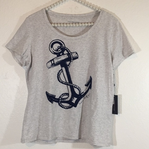 TOMMY HILFIGER Anchor Print Scoop Neck Graphic Tee - Picture 3 of 8